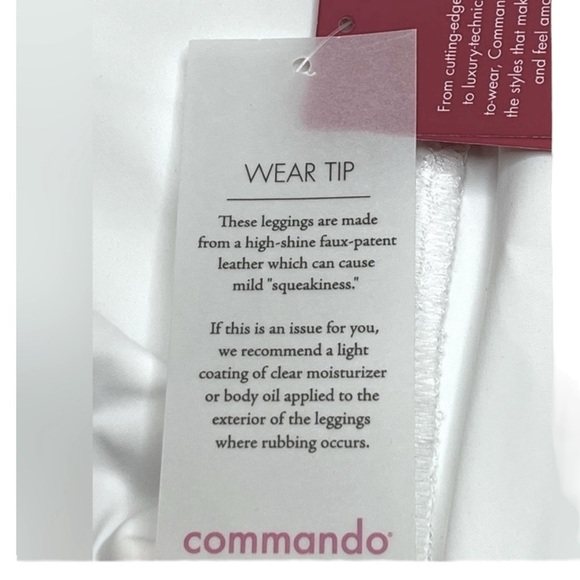 Commando High Shine Faux Patent Leather Women’s , White, Size Small, NWT - Picture 14 of 16